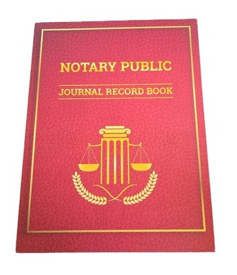 Notary Public: Journal Record Book Large Entries Hardcover Edition 