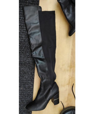River Island Black Over The Knee Boots, UK Size 7