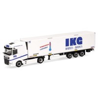 Herpa, Daf Xg 4X2 Mit 3-Achs-KüHlanhäNger Ikg Spedition, 1/87, HER959018