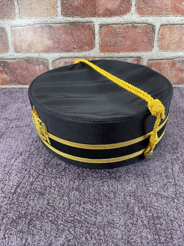 Vintage Freemason Masonic 32nd Degree Eagle Scottish Rite Hat & Case 7 3/8 - Picture 5 of 13
