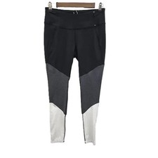 Calia Womens M Black Gray White Colorblock Leggings Nylon Blend Athleisure Yoga