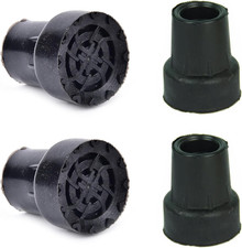 4 Pack Crutch Tips 19Mm 3/4 Inch Walking Cane End Cap Foot Bottom Rubber Pads Fe