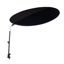 Office Cubicle and Desk Shade - Foldable Circular 48" 48" Double Sided Black-l