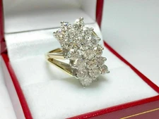 Art Deco 4.50 Ct White Diamond Vintage Wedding Ring 14K Yellow Gold Plated