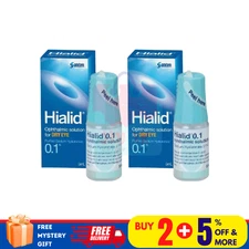 2X Japan Santen Hialid 0.1%  Sodium Hyaluronate Ophthalmic Solution Eye Drop 5mL