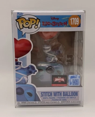 *IN HAND* FUNKO POP! DISNEY 1709 STITCH with BALLOON TargetCon + Soft Protector