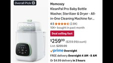 MOMCOZY KleanPal Pro Auto Bottle Washer/Sterilizer/Dryer NEW 