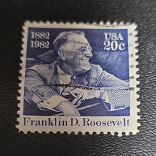 Used United States 20 Cent Franklin D. Roosevelt Stamp 1882-1982