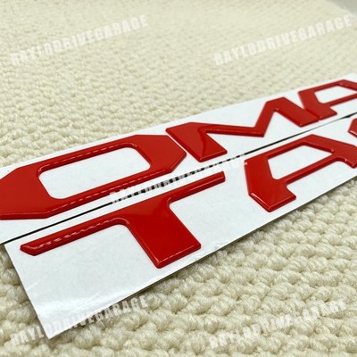 Gloss Red Tailgate Insert Letters 3D Stickers for Tacoma 2016-2023 Rear Emblem