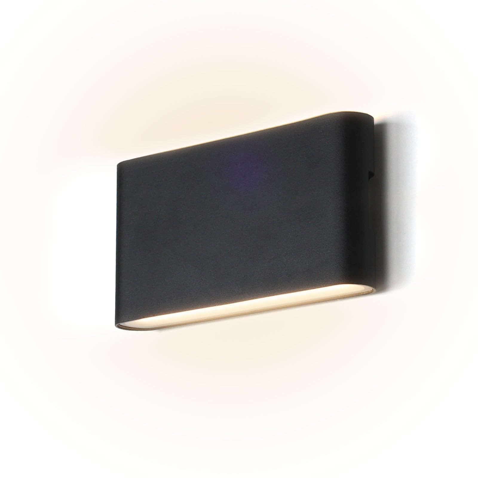 Applique murale LED noire 12W design haut et bas alu - Luminaire 2700K