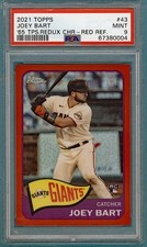 2021 Topps Joey Bart 1965 Topps Redux Chrome Red Refractor /70 #43 PSA 9! POP 1!