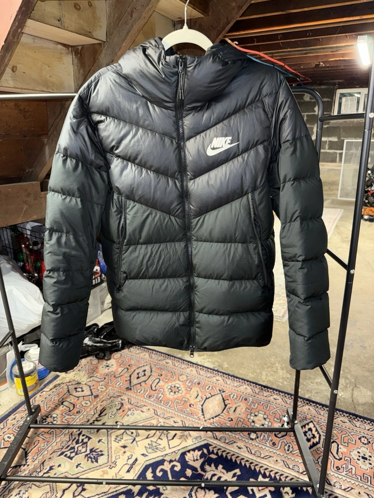 Nike NSW Down Windrunner Hoody Black M Supreme Quality Read