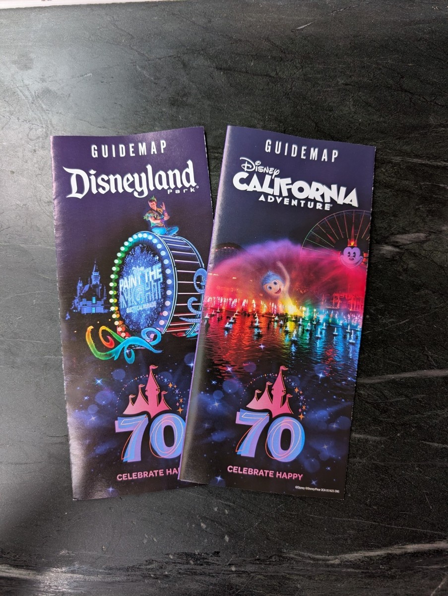 Disneyland 70th Anniversary Guide Maps- California Adventure
