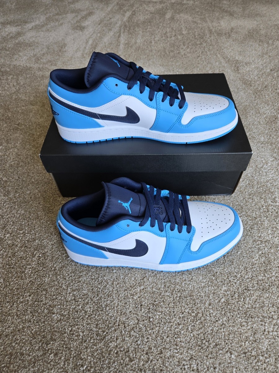 Air Jordan 1 Low UNC 2021 White DK Powder Blue Obsidian 553558-144