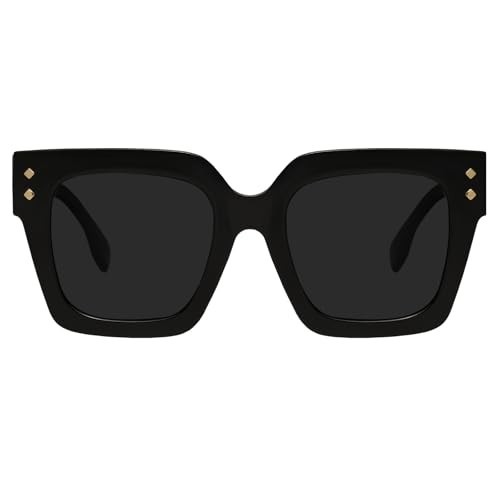 Oversized Square Polarized Sunglasses Women UV400 Protection Stylish Shades