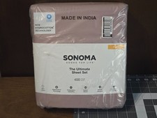NEW Sonoma The Ultimate Sheet Set. FULL Size in Mauve - 400 Thread Count