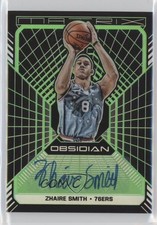 2018 Panini Obsidian Matrix Prizm Electric Etch Green 5/25 Zhaire Smith Auto 5xx