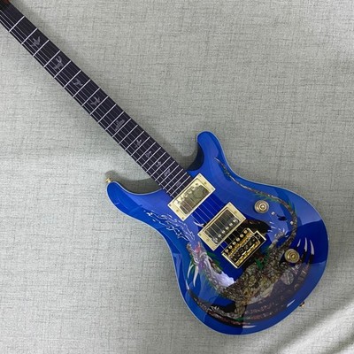 Custom Dragon Pattern Electric Guitar Gold Hardware 24frets US Warehouse