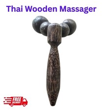 Thai Wooden Massager 4 Roller Balls Sugar Pal...