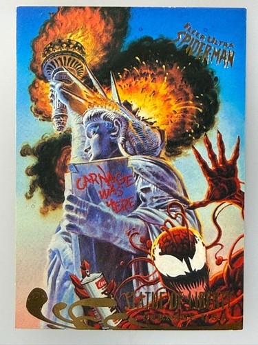Statue of Liberty #135 Marvel 1995 Ultra Spider-Man card
