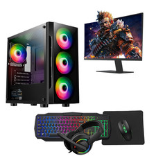 Fast Gaming PC Computer Bundle Intel Quad Core i5 16GB SSD+1TB Win 11 2GB GT730