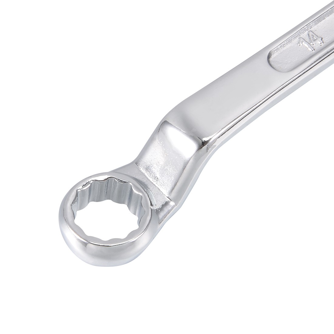 14mm x 17mm Metric 12 Point Offset Double Box End Wrench Chrome Plated Cr-V