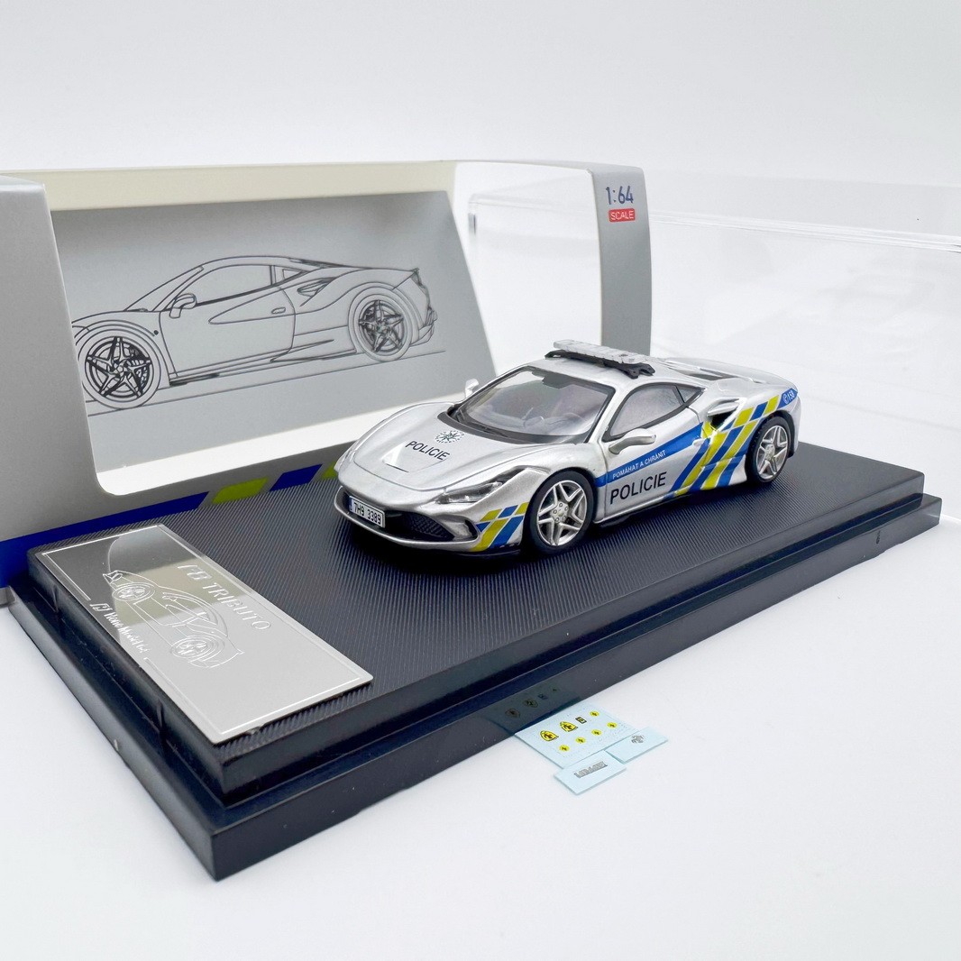 Hone Model 1/64 Scale Ferrari F8 Tributo Police Car Diecast Car
