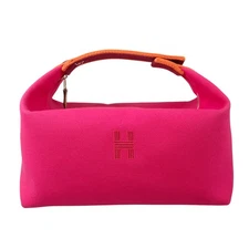 HERMES Bridua Black GM Hand bag