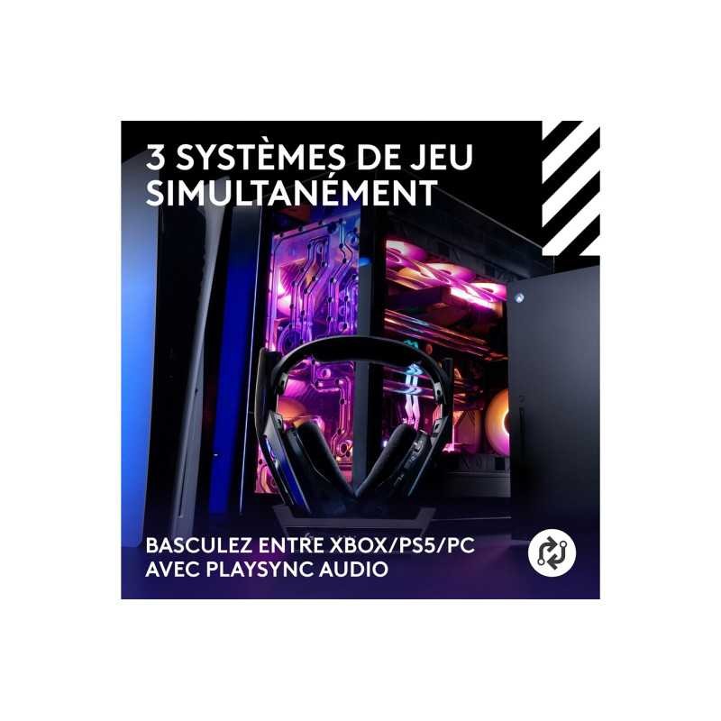 Casque PC Logitech G Astro A50 Lightspeed noir : audio gaming sans fil premium
