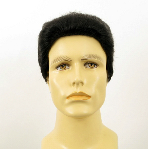 Perruque Homme 100% Cheveux Naturels Noir - Ref VICTOR 1b, Neuve Avec étiquettes