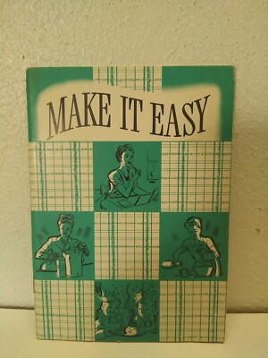 Make it Easy House Wife Meal Planning Recipe Cook Book Vintage