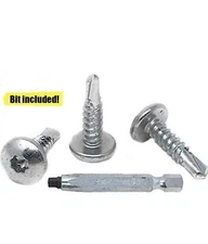 250 Pack 3/4'' Self Tap Zinc Cargo Trailer Sheet Metal Screws w/ #2 Square Bit