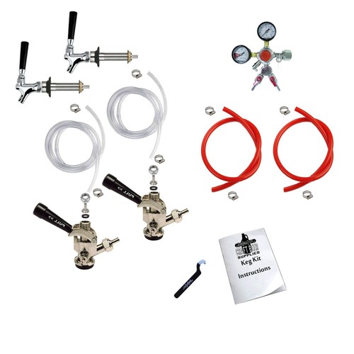 2 Tap Kegerator Conversion Kit Door Mount Homebrew Draft Beer Std. Y