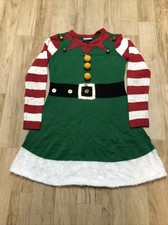 Allison Brittney Women's Santa Sweater Dress Green Size Small