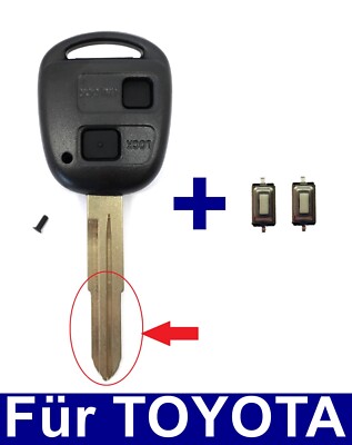 Doppio Tasto Telecomando Per Toyota Yaris - Custodia Sostitutiva In Gomma Con Pulsanti - Foto 2