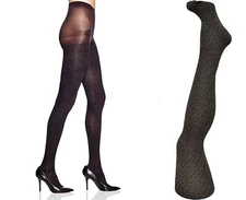 HUE Women's Tights Flecked Opaque Control Top Tights S/M,M/L