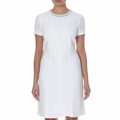 white structured dress