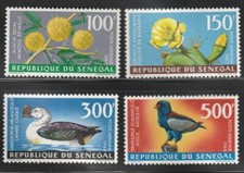 Senegal    1967-69    Sc # C 53-57(4val.)   Flowers & Birds    MNH    OG    $38