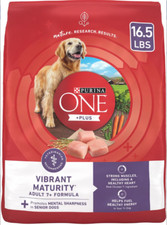 Purina ONE SmartBlend Vibrant Maturity 7 Chicken Formula Adult Dry Dog Food,16