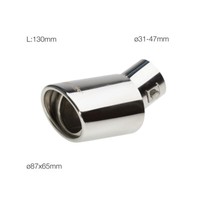Simoni Racing EndschalldäMpfer Ovale DTM SchräG Edelstahl Chrom H 80Mm TRX/30