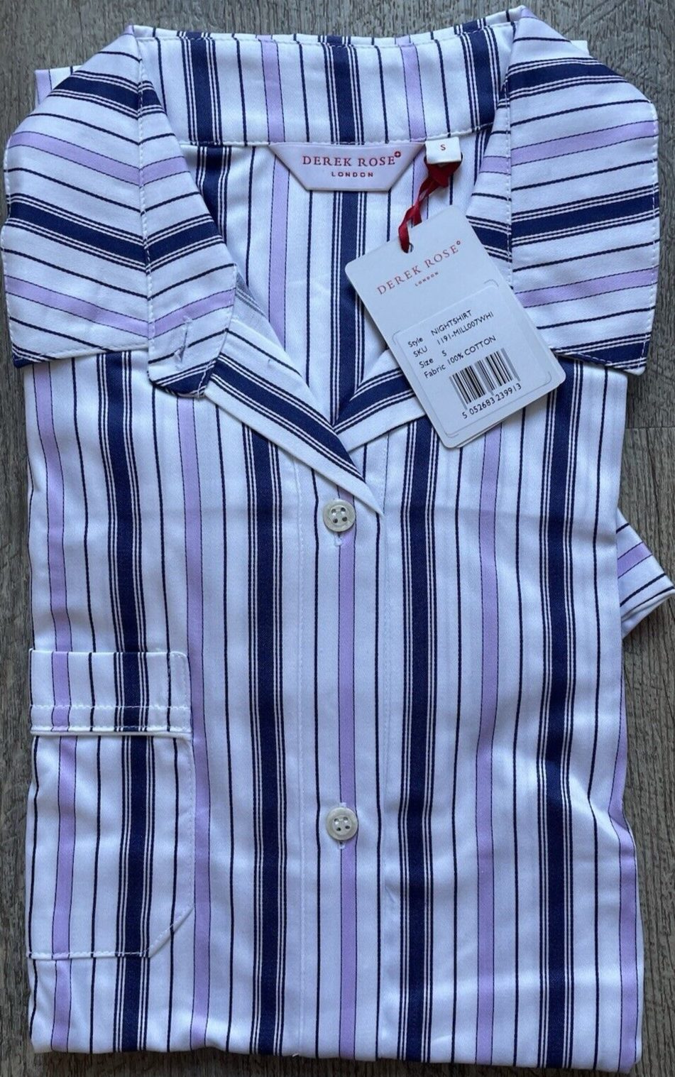 Derek Rose Pyjamas Womens Milly Nightshirt  Cotton  Small = UK10 RRP£195