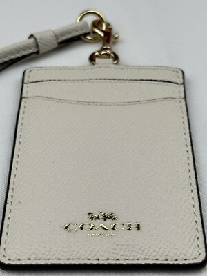 Coach Creamy White Lanyard ID Holder Card Holder | eBay
