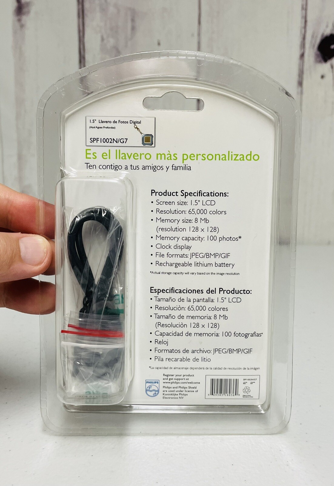 Philips Digital Photo Personalized Keychain 1.5" LCD Screen SPF1002N/G7