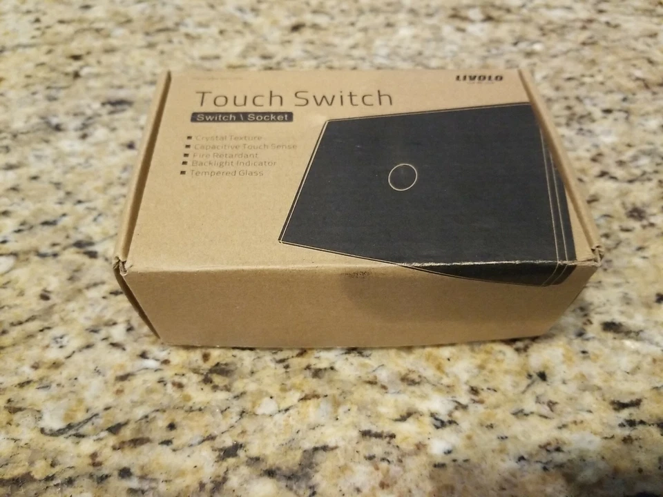 Interruptor de luz táctil de pared con panel de vidrio táctil estándar Livolo EE. UU. blanco *NUEVO* Foto 2 de 4