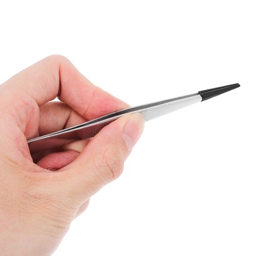 Tool Clamp Eyelash Stamp Soldering Tweezers Man Flat Tip Jewelry for Making - Picture 6 of 12