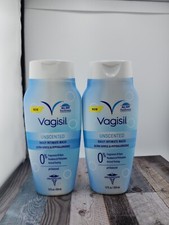2 Vagisil Unscented Daily Feminine Wash Hypoallergenic pH Balanced No Parabens