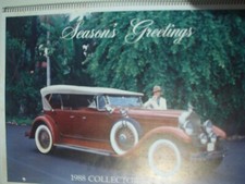CALENDARIO VINTAGE - 1988 EDIZIONE DA COLLEZIONE - 13 AUTO D'EPOCA A COLORI