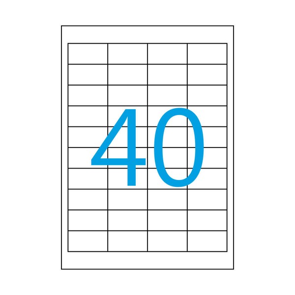 10 Blatt A4 Etiketten 48,5X25,4 Mm 400 StüCk Luma Aufkleber 48X25 Weiss-image