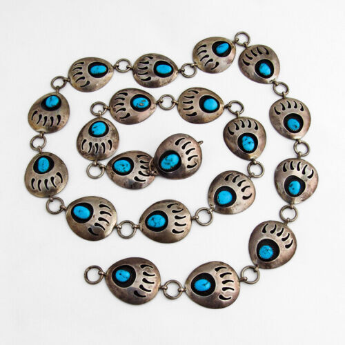 Vintage Handmade Boho Tie Belt Seashells, Deep Blue Beads | eBay display picture 1