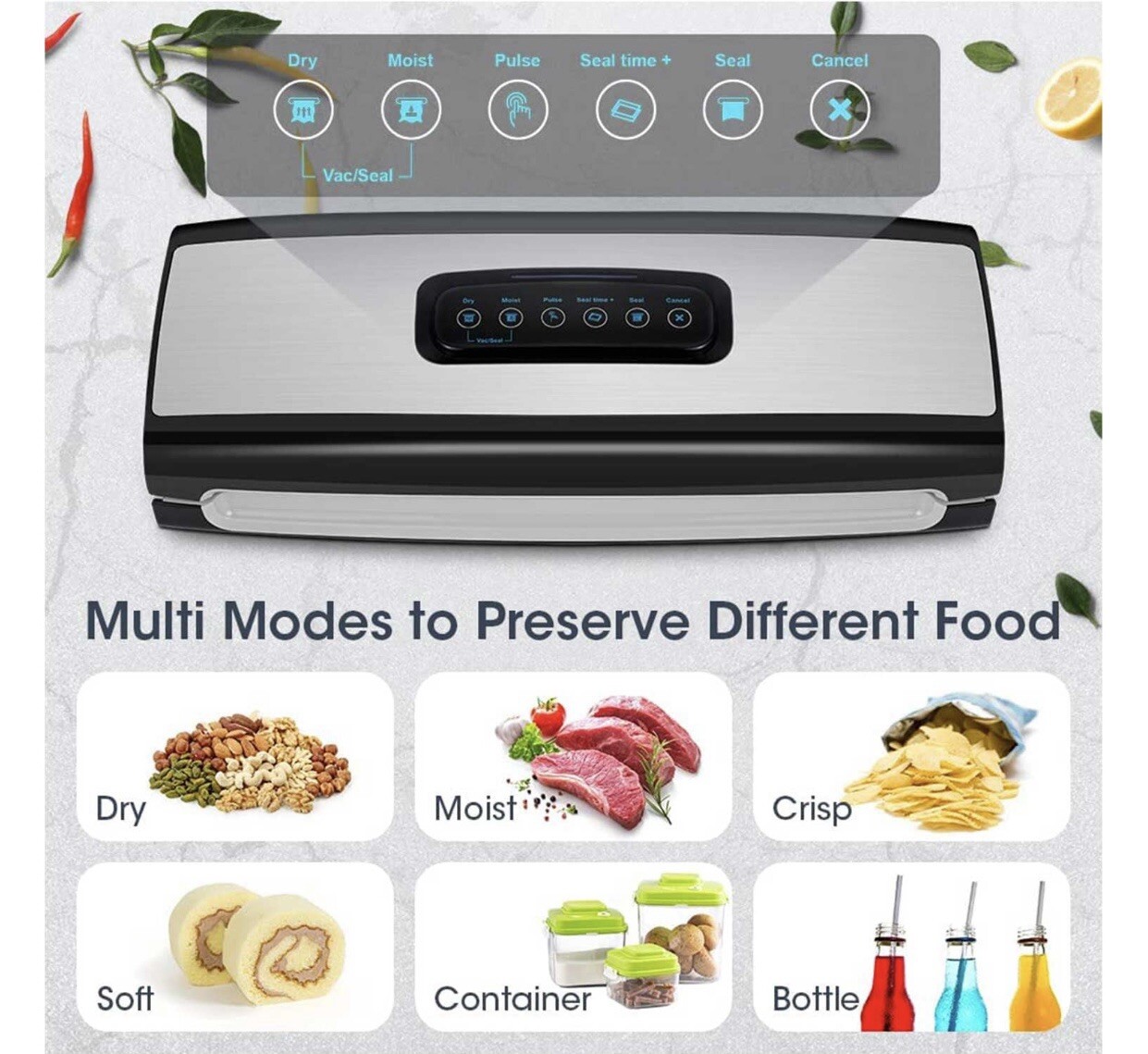 BLUSMART Food Sealer, Vacuum Sealer with Free Bag⭐️⭐️⭐️⭐️⭐️ eBay